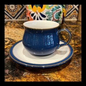 Denby Charming Blue Ceramic Teacup Set